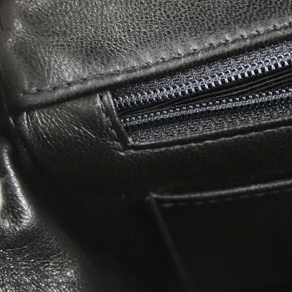 Chanel 1991-1994 Black Lambskin Straight Flap Handbag