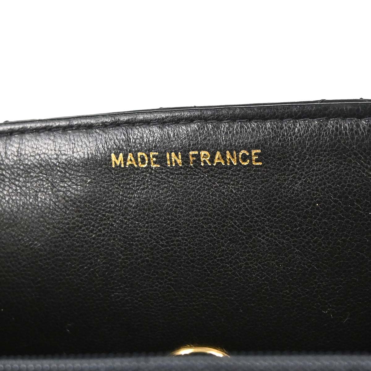 Chanel 1991-1994 Black Lambskin Straight Flap Handbag