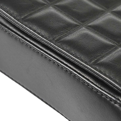 Chanel 2002-2003 Black Lambskin Choco Bar Shoulder Bag