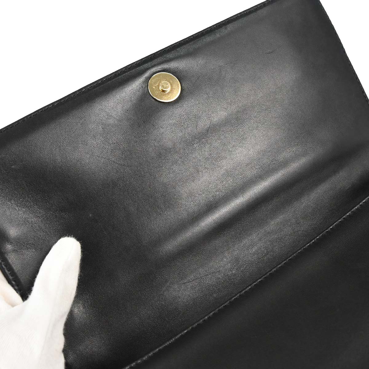 Chanel 2002-2003 Black Lambskin Choco Bar Shoulder Bag