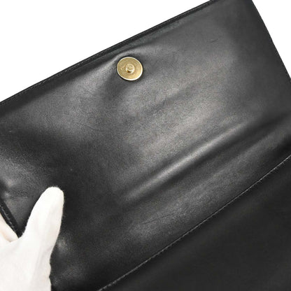 Chanel 2002-2003 Black Lambskin Choco Bar Shoulder Bag