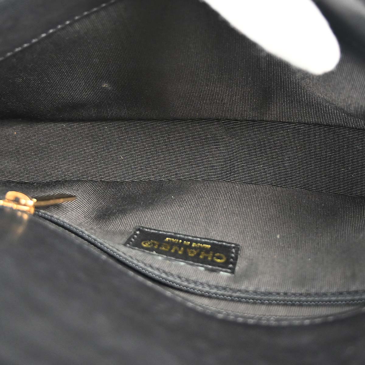 Chanel 2002-2003 Black Lambskin Choco Bar Shoulder Bag