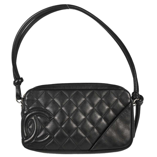 Chanel 2005-2006 Black Calfskin Cambon Ligne Handbag
