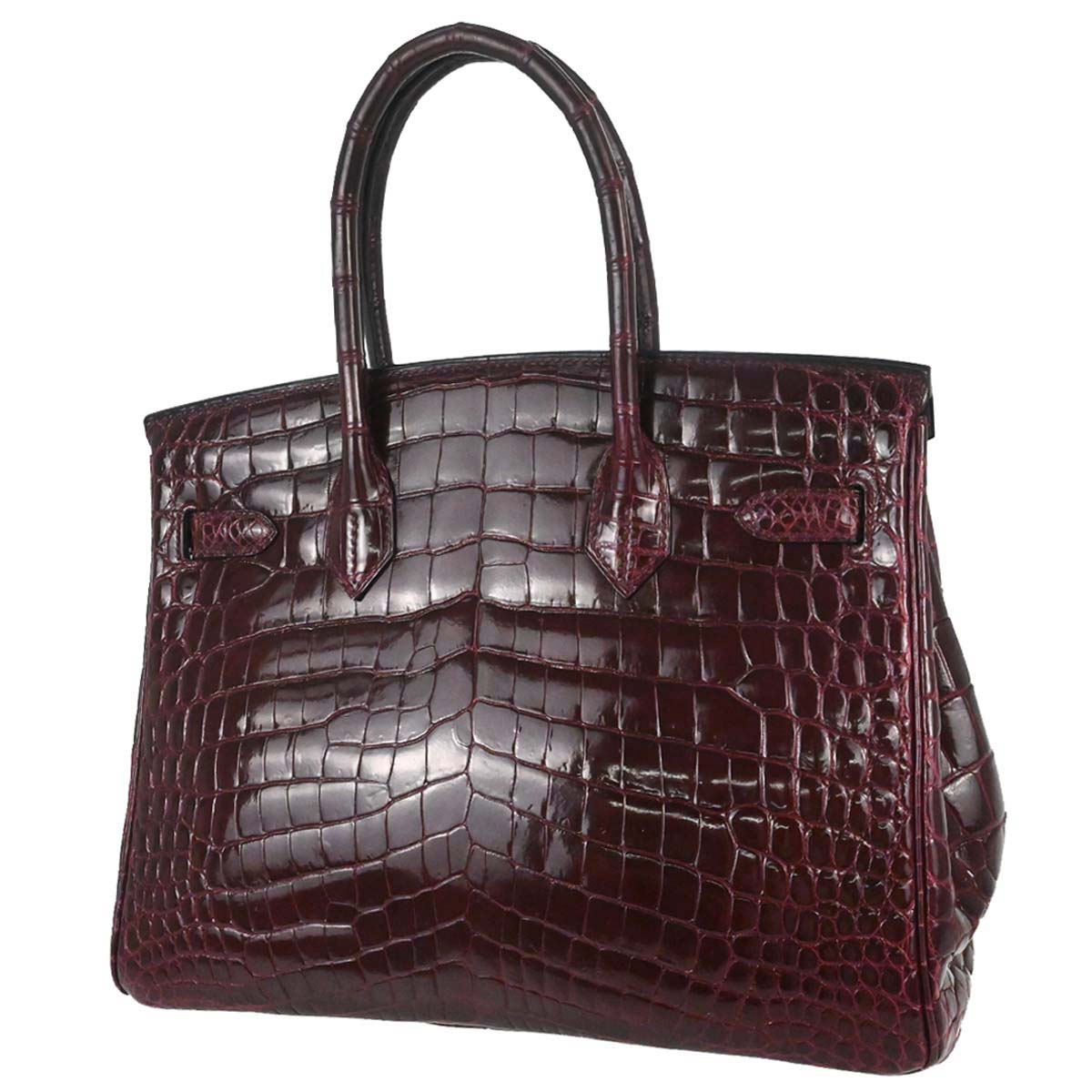 Hermes * Bourgogne Crocodile Birkin 30 Handbag