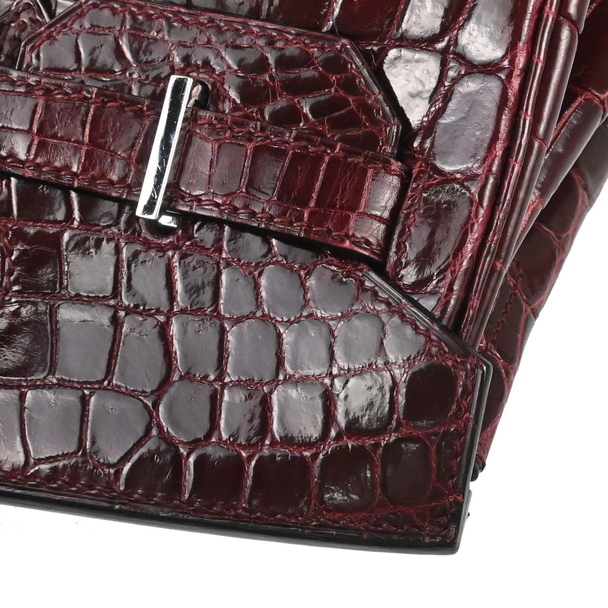 Hermes * Bourgogne Crocodile Birkin 30 Handbag