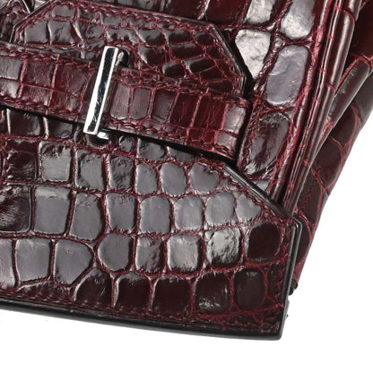 Hermes * Bourgogne Crocodile Birkin 30 Handbag
