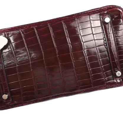 Hermes * Bourgogne Crocodile Birkin 30 Handbag