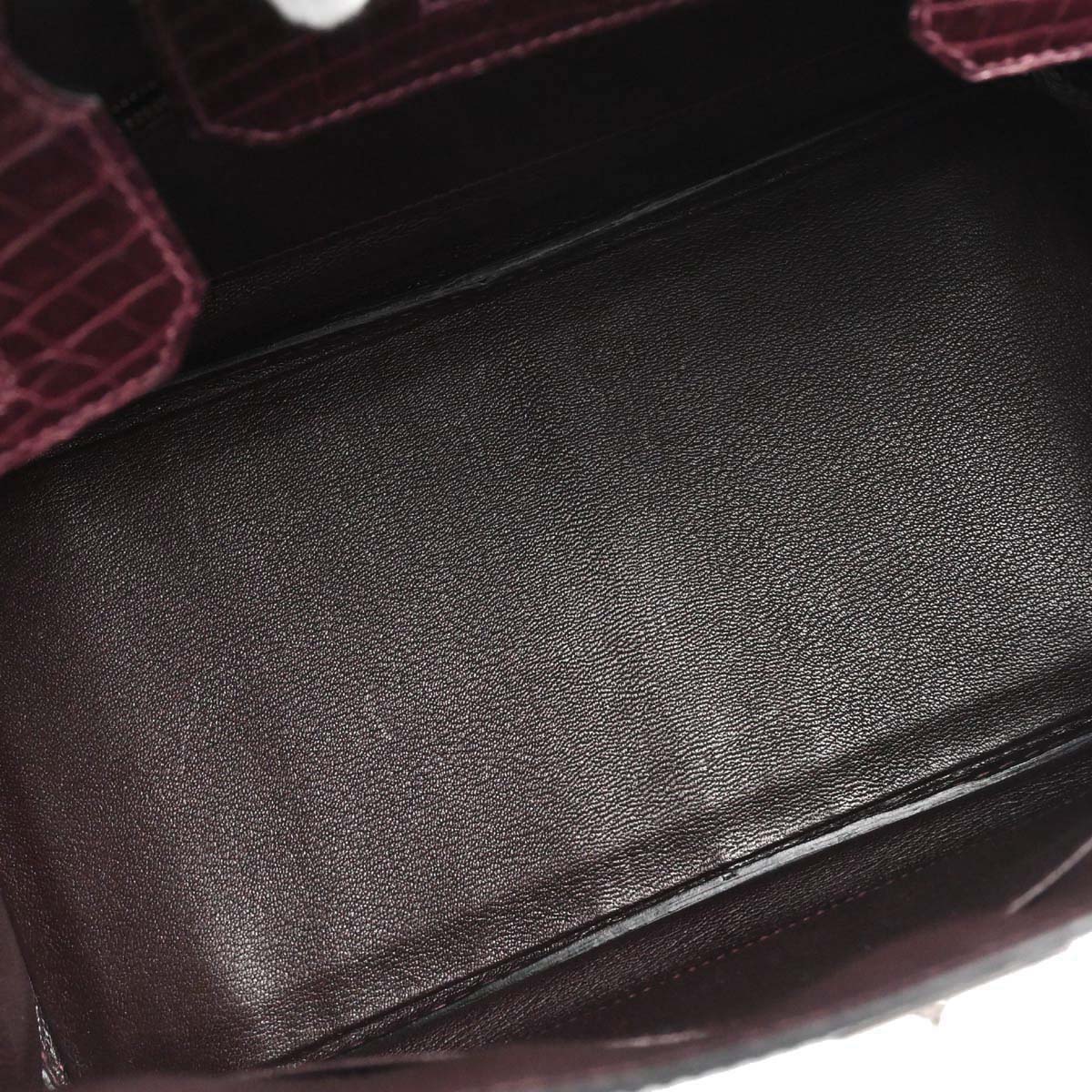 Hermes * Bourgogne Crocodile Birkin 30 Handbag