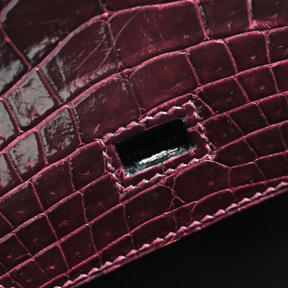 Hermes * Bourgogne Crocodile Birkin 30 Handbag