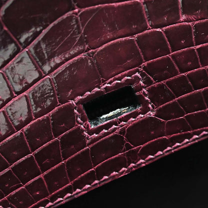 Hermes * Bourgogne Crocodile Birkin 30 Handbag