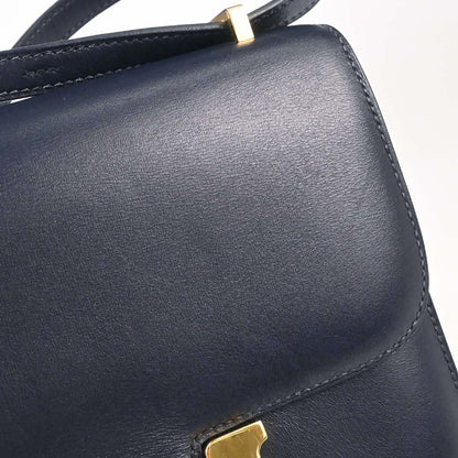 Hermes Navy Box Calf Constance 18 Shoulder Bag