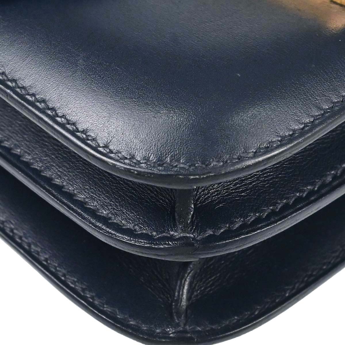 Hermes Navy Box Calf Constance 18 Shoulder Bag