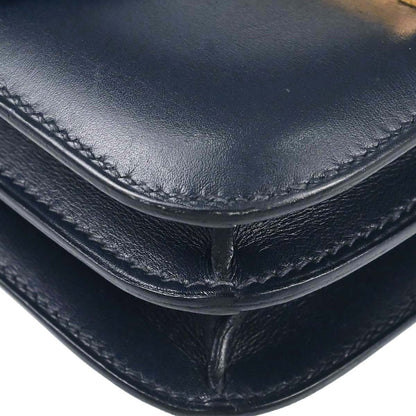 Hermes Navy Box Calf Constance 18 Shoulder Bag