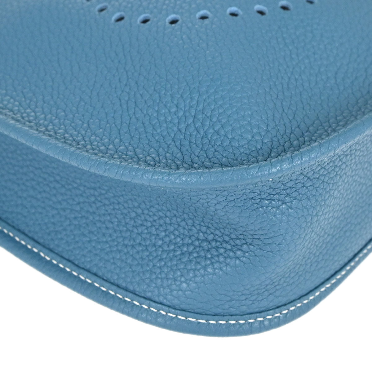 Hermes Blue Jean Taurillon Clemence Evelyne 1 29 PM Shoulder Bag