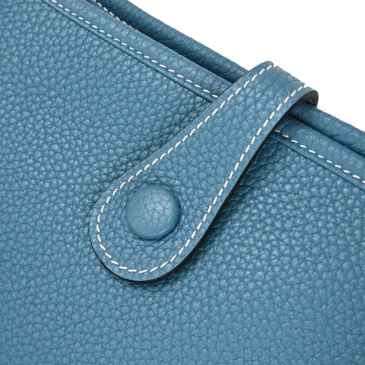 Hermes Blue Jean Taurillon Clemence Evelyne 1 29 PM Shoulder Bag