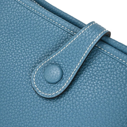 Hermes Blue Jean Taurillon Clemence Evelyne 1 29 PM Shoulder Bag