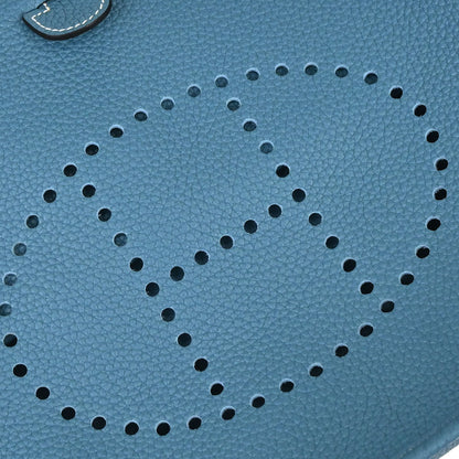 Hermes Blue Jean Taurillon Clemence Evelyne 1 29 PM Shoulder Bag
