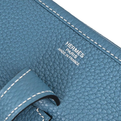 Hermes Blue Jean Taurillon Clemence Evelyne 1 29 PM Shoulder Bag