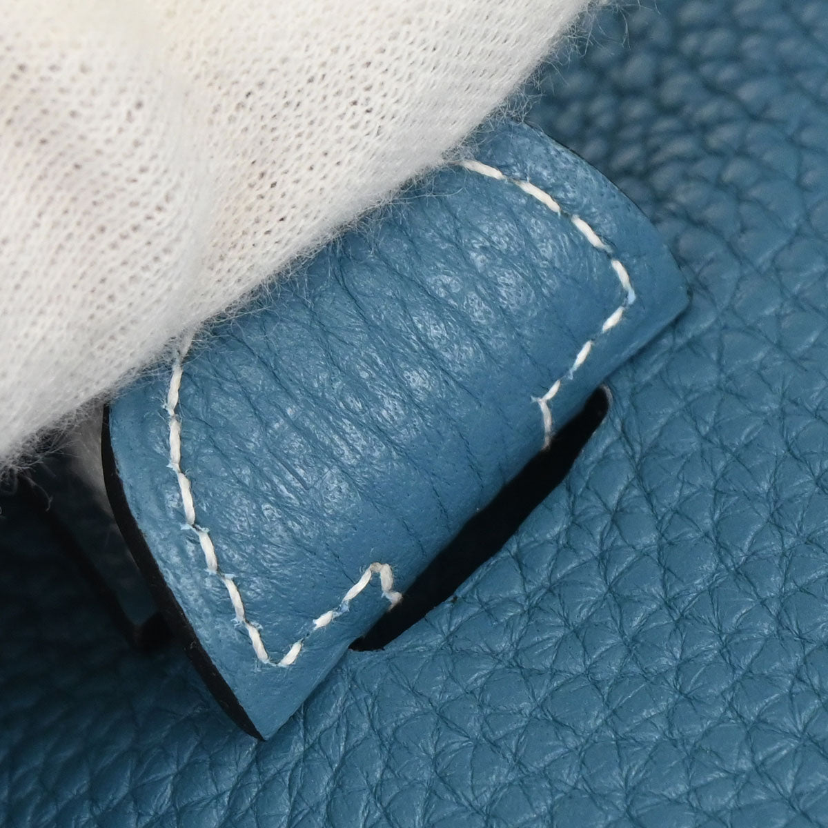 Hermes Blue Jean Taurillon Clemence Evelyne 1 29 PM Shoulder Bag