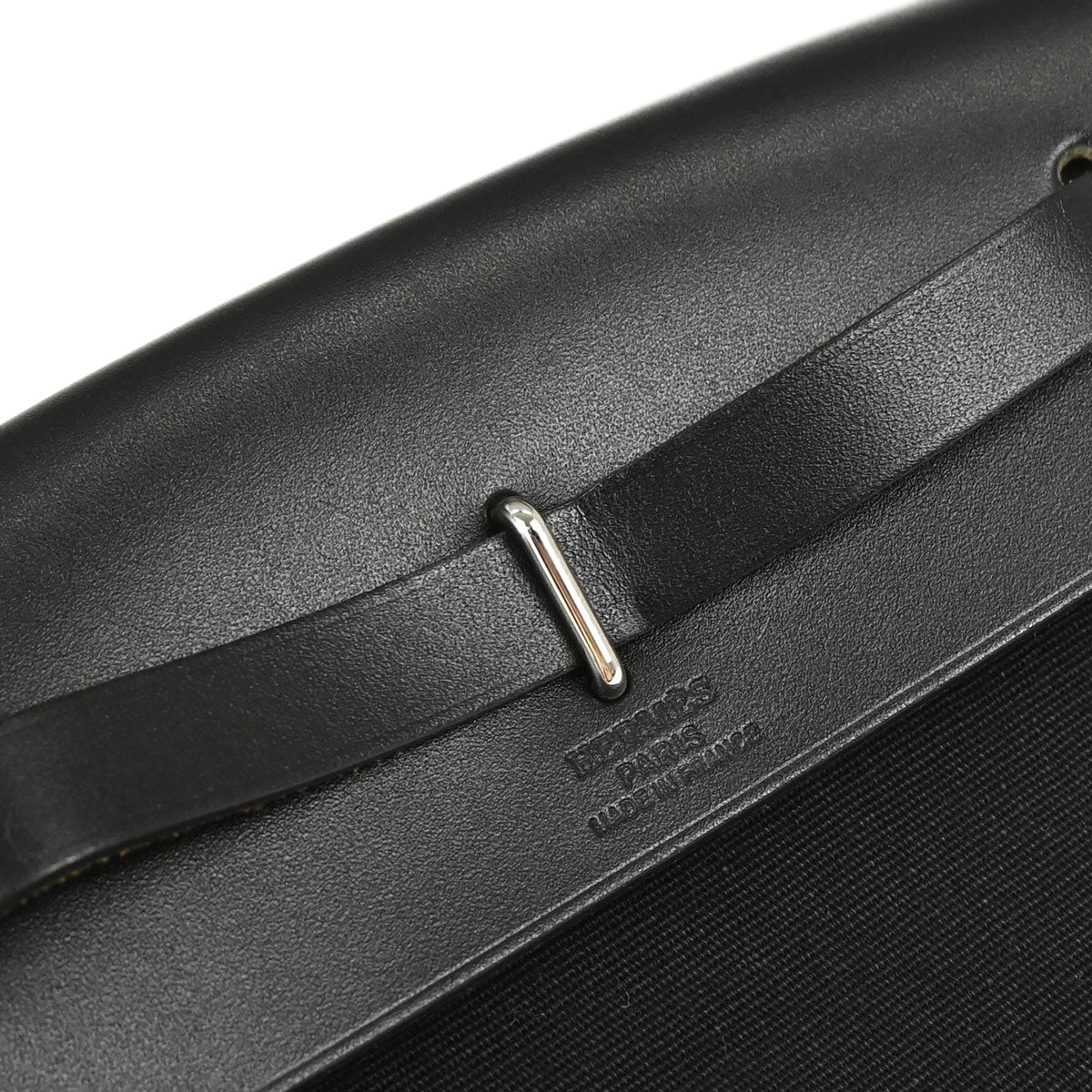 Hermes 2004 Black Natural Toile Officier GM Herbag TPM 2 in 1 Shoulder Bag
