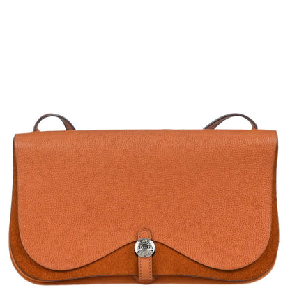 Hermes 2005 Potiron Chevron Vache Liegee Sac Colorado MM Shoulder Bag