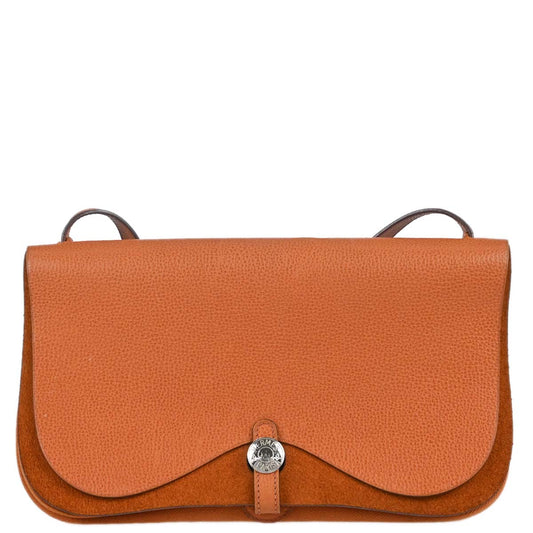 Hermes 2005 Potiron Chevron Vache Liegee Sac Colorado MM Shoulder Bag