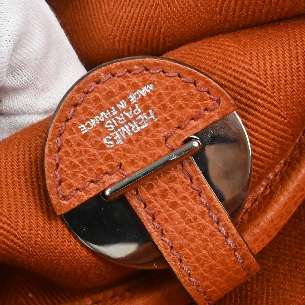 Hermes 2005 Potiron Chevron Vache Liegee Sac Colorado MM Shoulder Bag