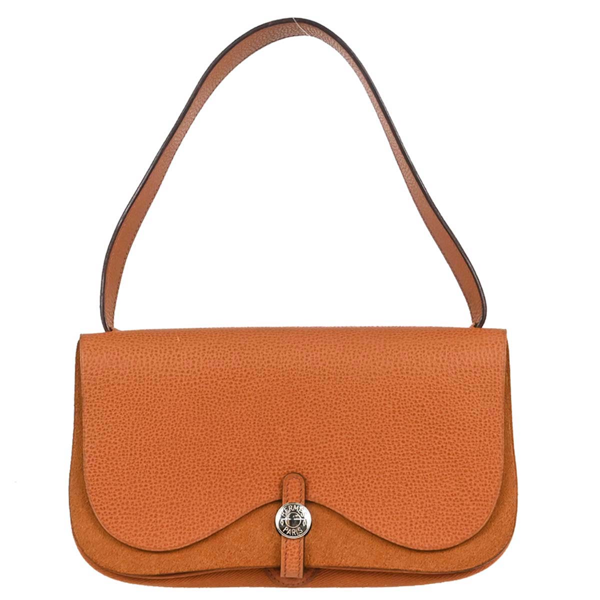 Hermes Potiron Toile Vache Liegee Sac Colorado PM Shoulder Bag