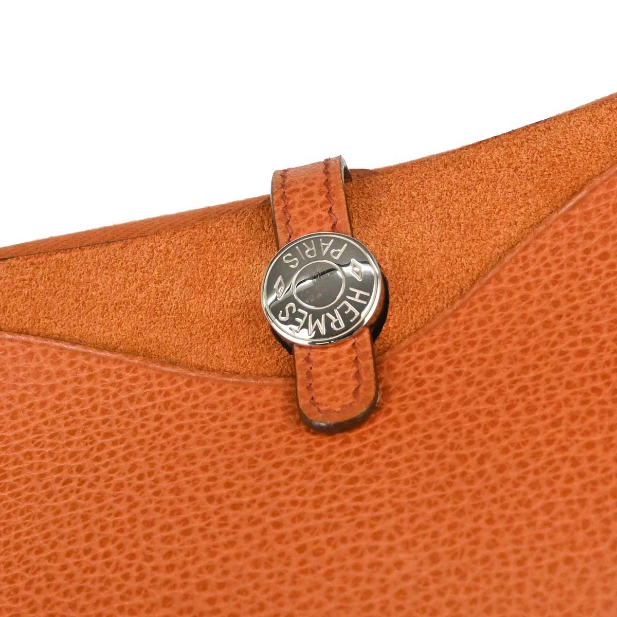 Hermes Potiron Toile Vache Liegee Sac Colorado PM Shoulder Bag