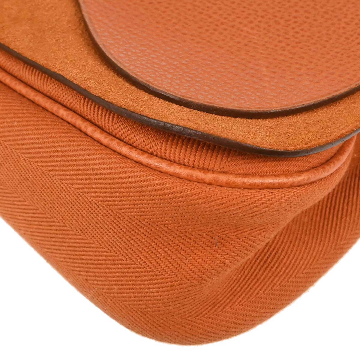 Hermes Potiron Toile Vache Liegee Sac Colorado PM Shoulder Bag