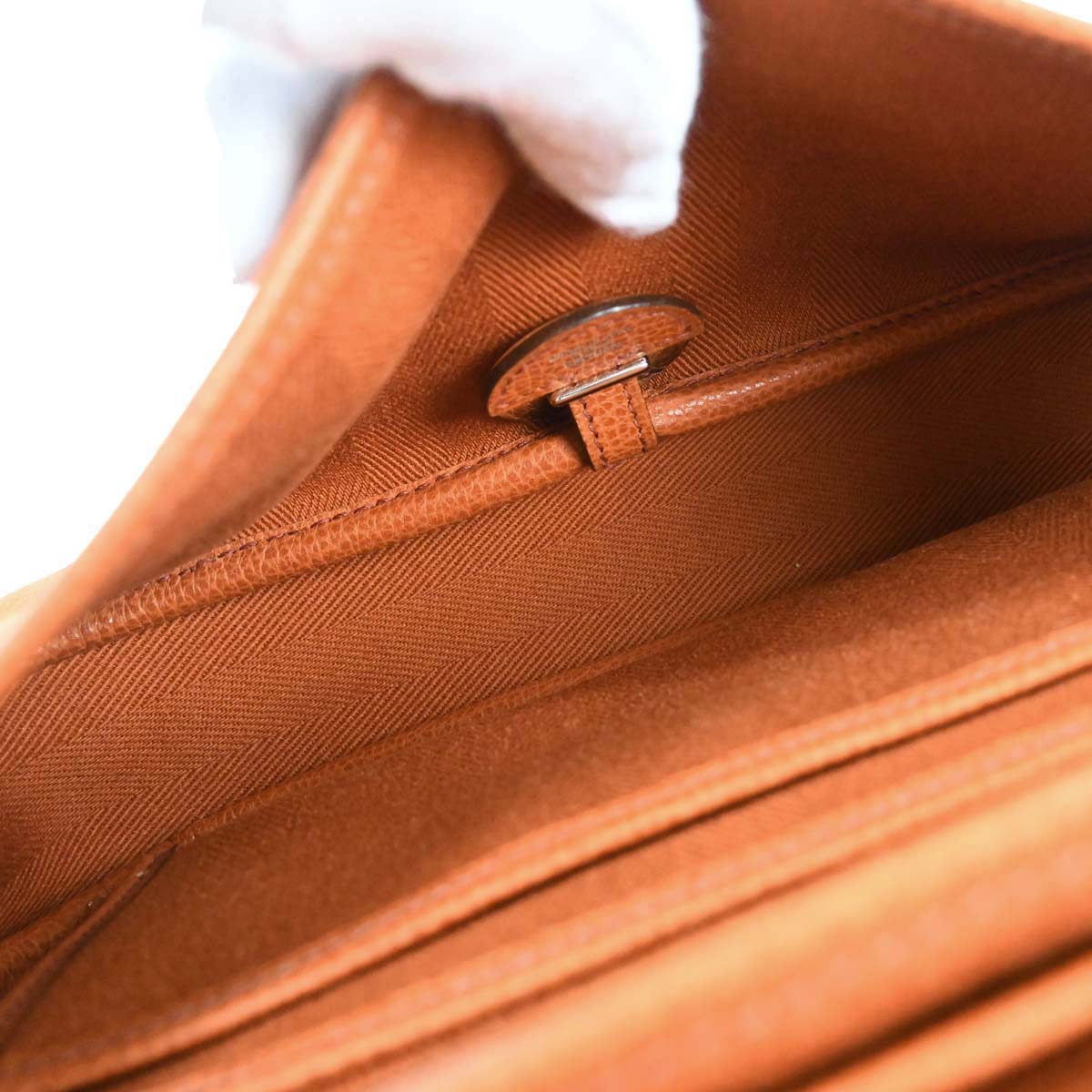 Hermes Potiron Toile Vache Liegee Sac Colorado PM Shoulder Bag