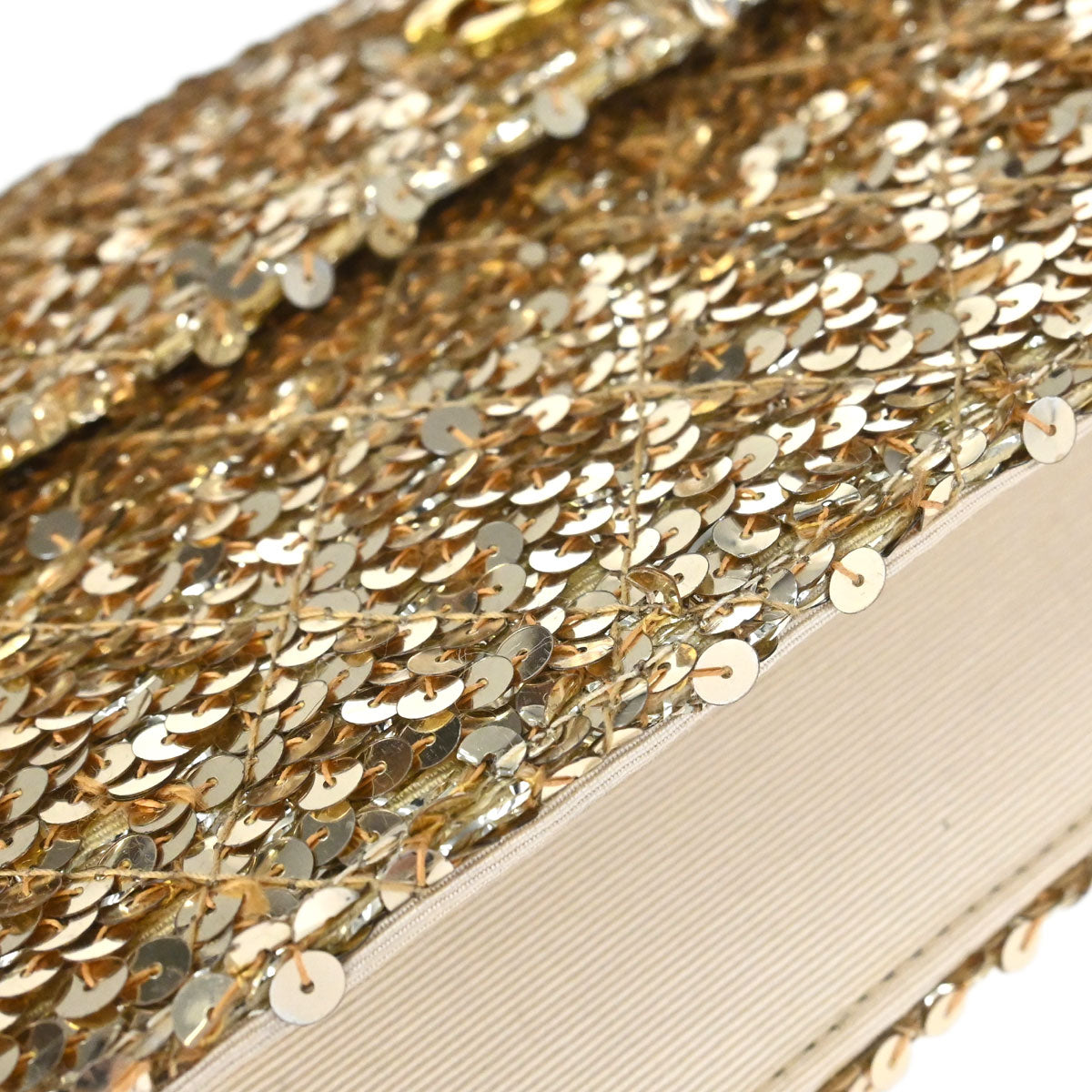 Chanel 1989-1991 Gold Sequins Shoulder Bag