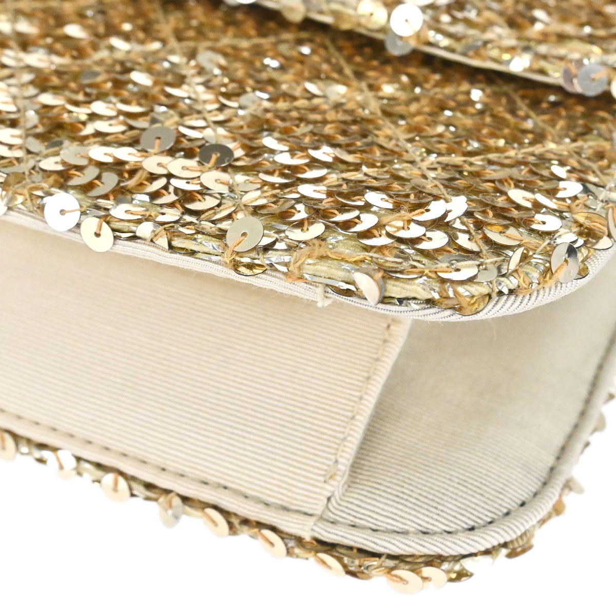 Chanel 1989-1991 Gold Sequins Shoulder Bag