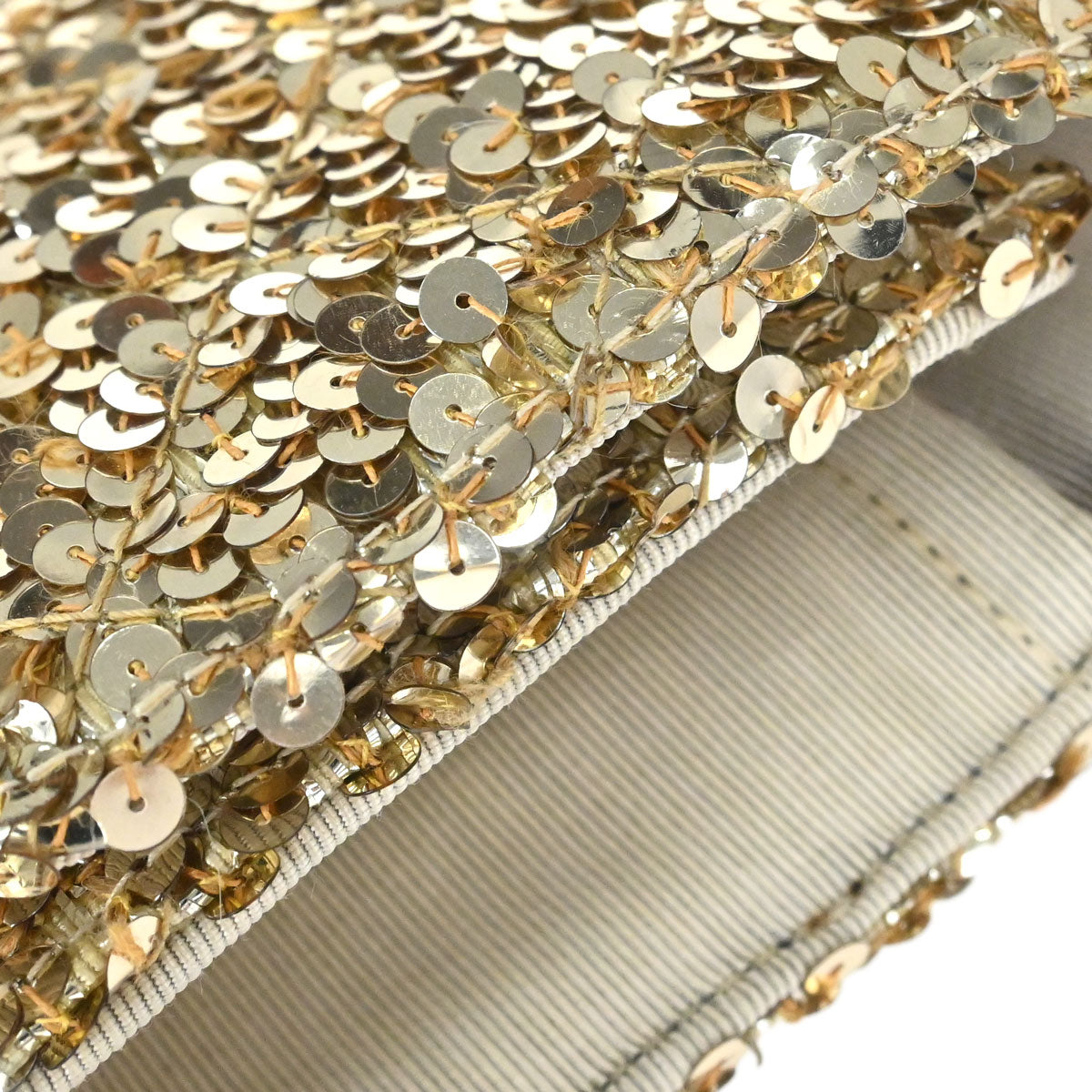 Chanel 1989-1991 Gold Sequins Shoulder Bag