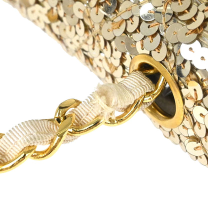 Chanel 1989-1991 Gold Sequins Shoulder Bag