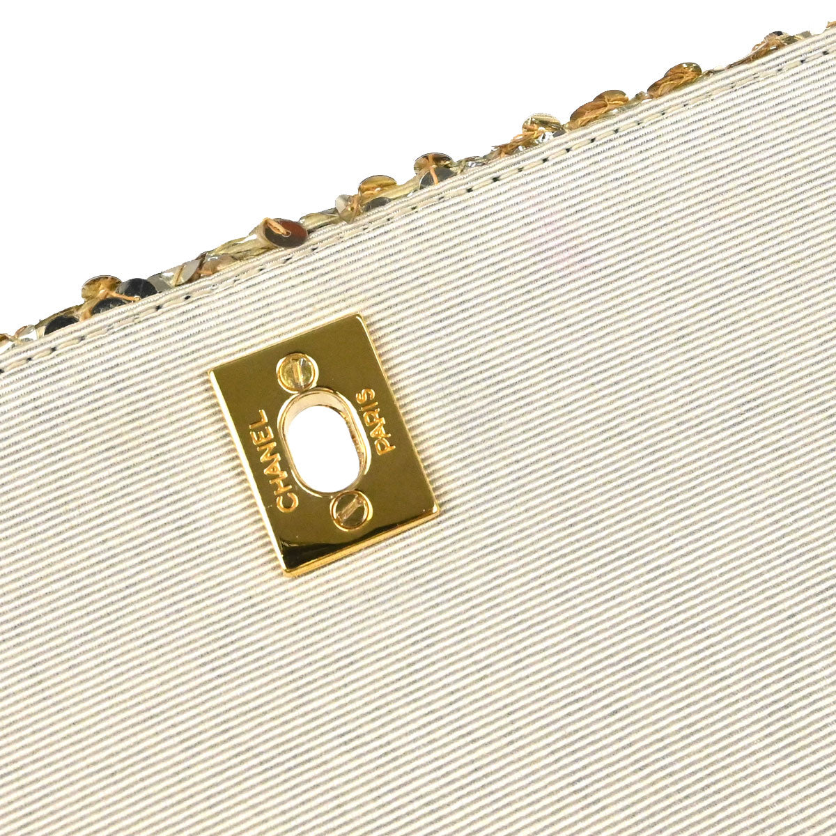 Chanel 1989-1991 Gold Sequins Shoulder Bag