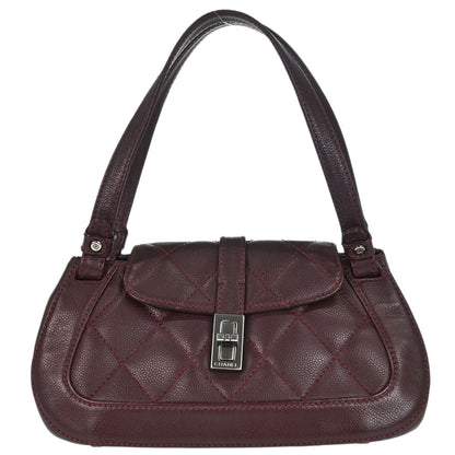 Chanel 2005-2006 Bordeaux Calfskin Mademoiselle Lock Handbag