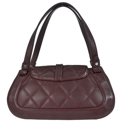 Chanel 2005-2006 Bordeaux Calfskin Mademoiselle Lock Handbag