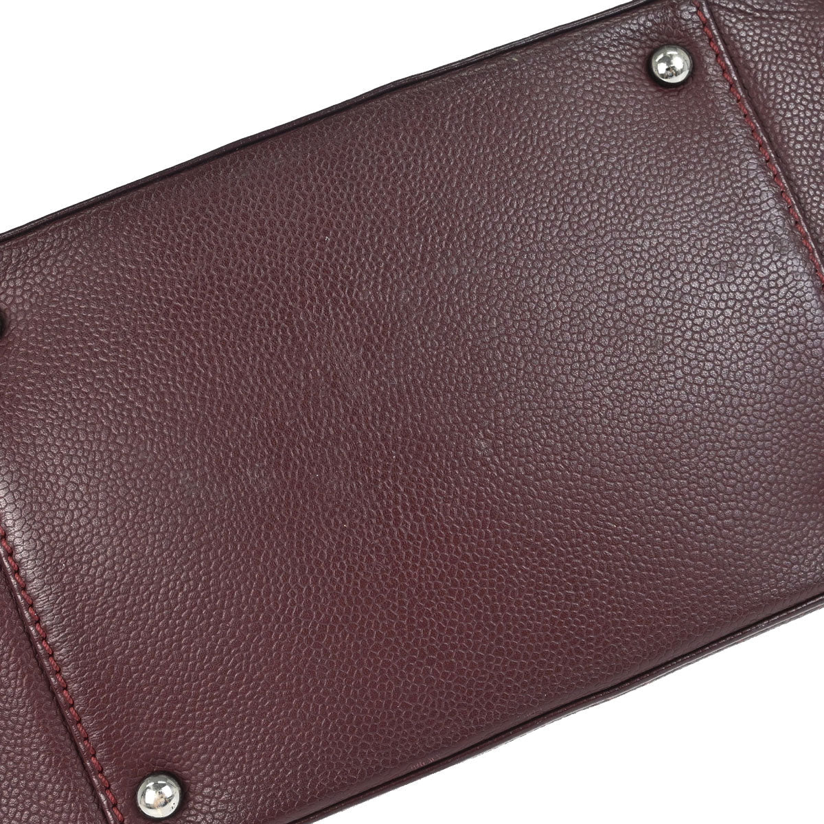 Chanel 2005-2006 Bordeaux Calfskin Mademoiselle Lock Handbag