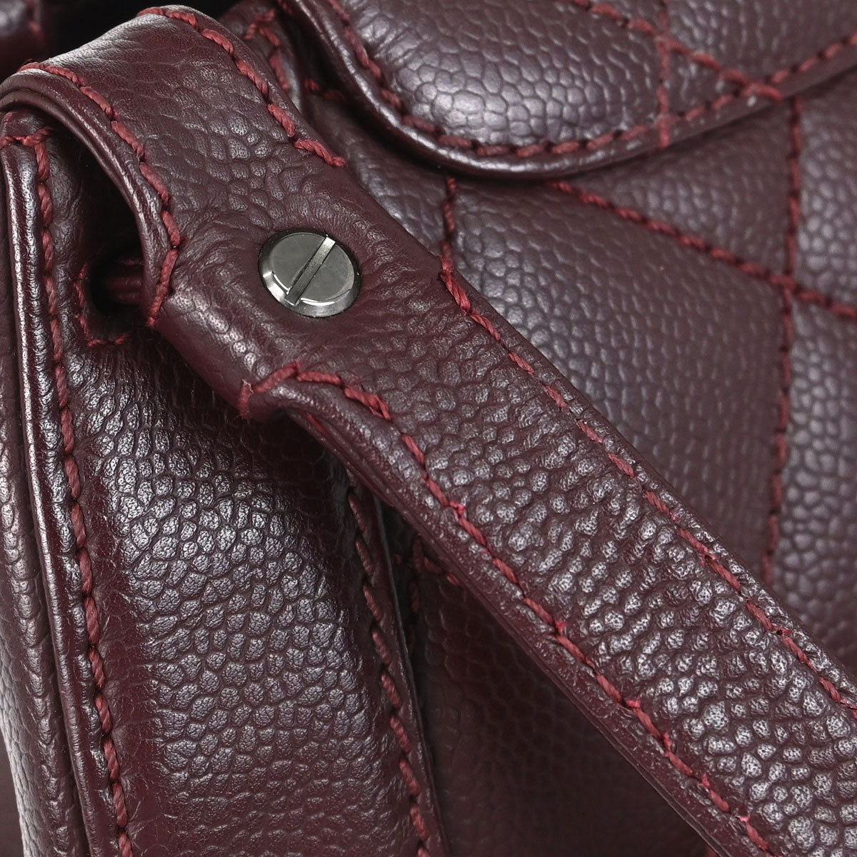 Chanel 2005-2006 Bordeaux Calfskin Mademoiselle Lock Handbag
