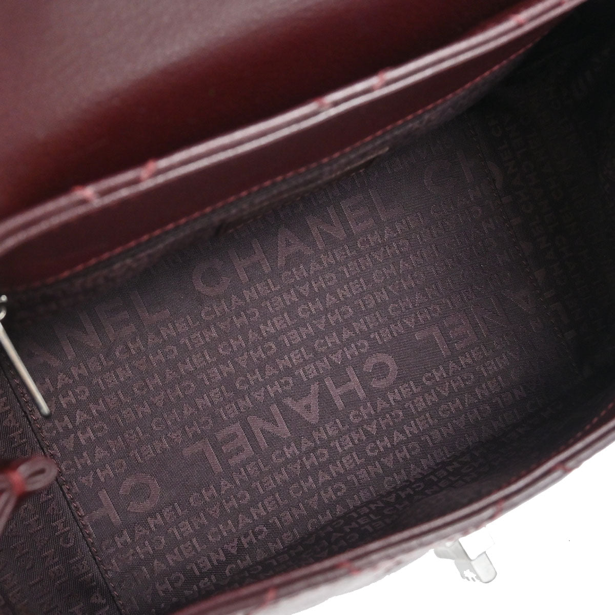 Chanel 2005-2006 Bordeaux Calfskin Mademoiselle Lock Handbag