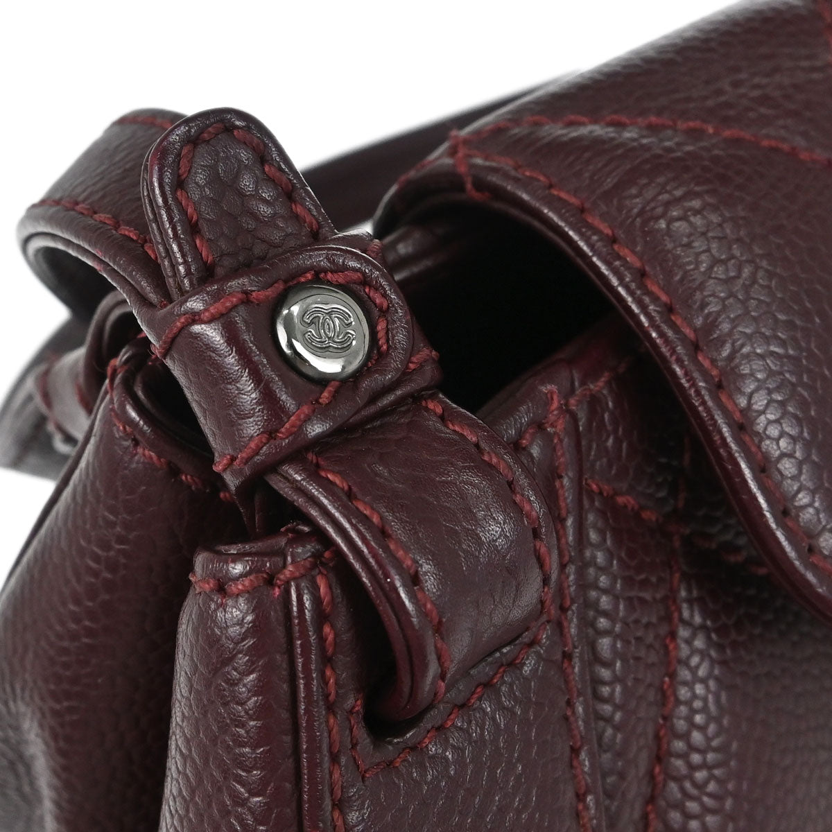 Chanel 2005-2006 Bordeaux Calfskin Mademoiselle Lock Handbag