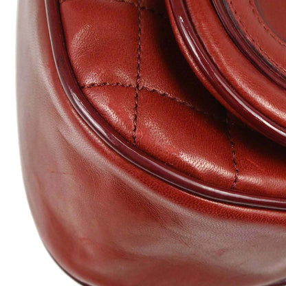 Chanel 2005-2006 Red Lambskin Choco Bar Camellia No.5 CC Handbag