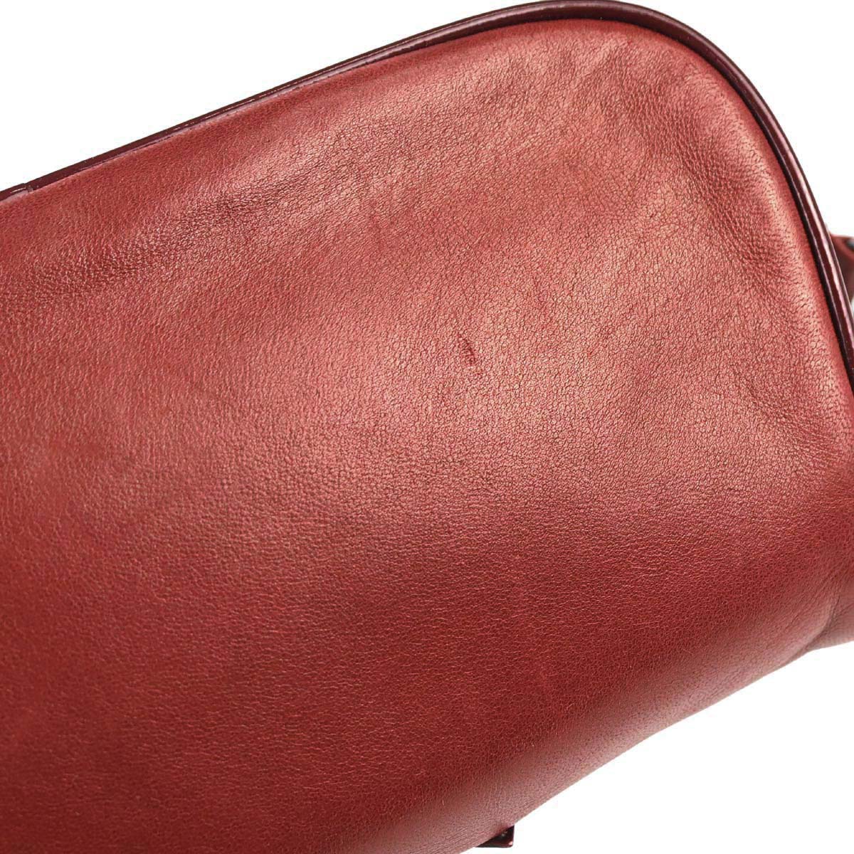 Chanel 2005-2006 Red Lambskin Choco Bar Camellia No.5 CC Handbag