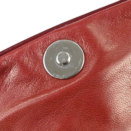 Chanel 2005-2006 Red Lambskin Choco Bar Camellia No.5 CC Handbag