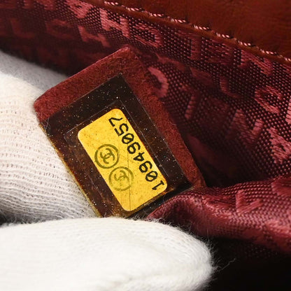 Chanel 2005-2006 Red Lambskin Choco Bar Camellia No.5 CC Handbag