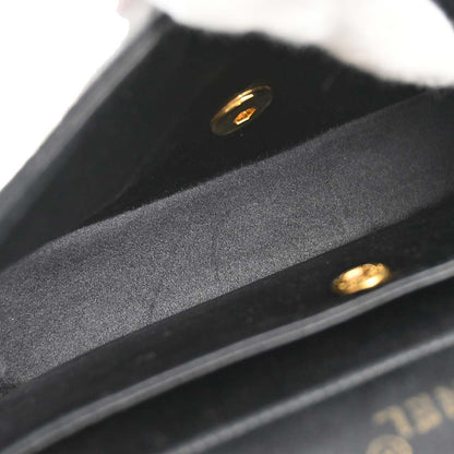 Chanel 1989-1991 Black Satin Full Flap Shoulder Bag
