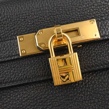 Hermes Black Togo Kelly 28 Retourne 2way Shoulder Handbag