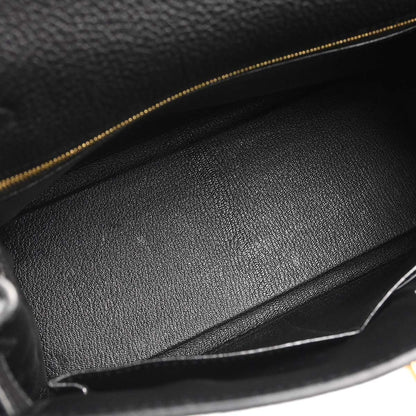 Hermes Black Togo Kelly 28 Retourne 2way Shoulder Handbag