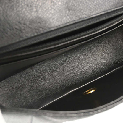 Chanel 1991-1994 Black Caviar Skin Small Diana Shoulder Bag